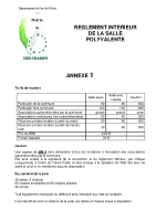 ANNEXE 1 REGLEMENT INTERIEUR DE LA SALLE POLYVALENTE 2023